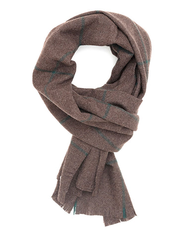 Escorial Wool Windowpane Scarf